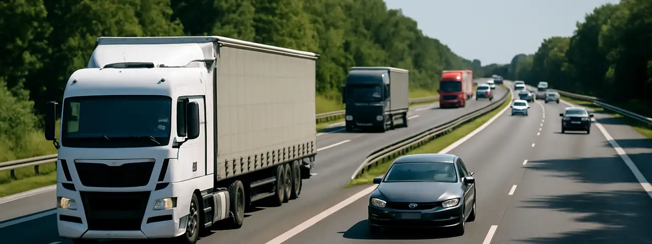 Eurowinieta - samochodu na autostradzie