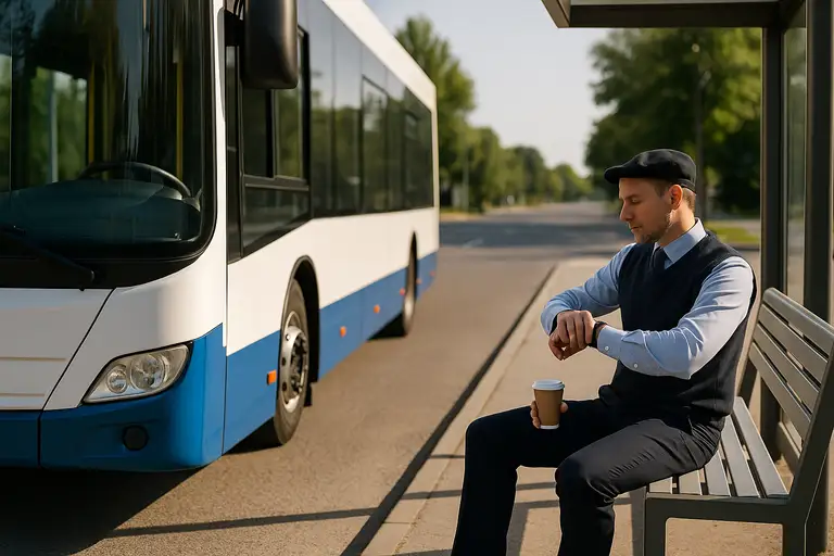 Kierowca podczas przerwy w systemie przerywanego czasu pracy