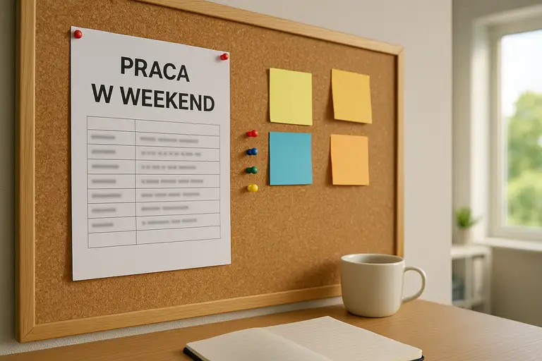 Praca w weekend - hramonogram