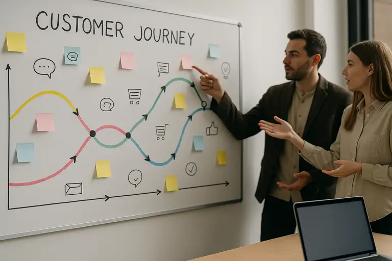 Pracownicy podczas projektowania customer journey