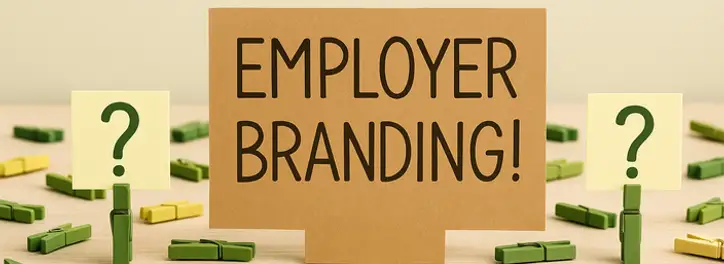 Tabliczka z napisem employer branding