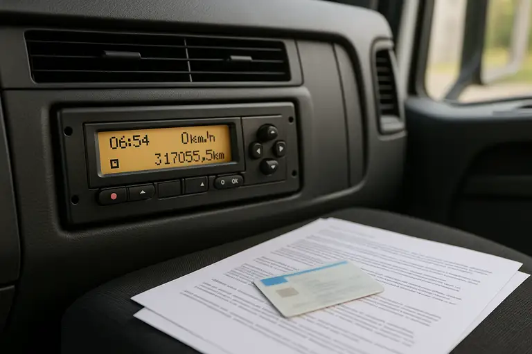 Tachograf w samochodzie