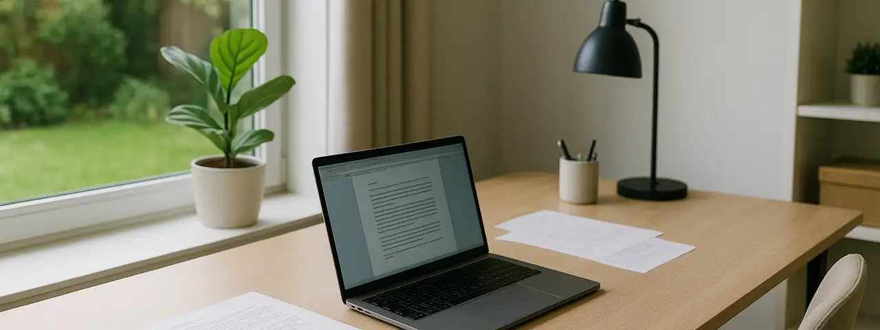 Biurko z komputerem gotowe do pracy w systemie zadaniowym