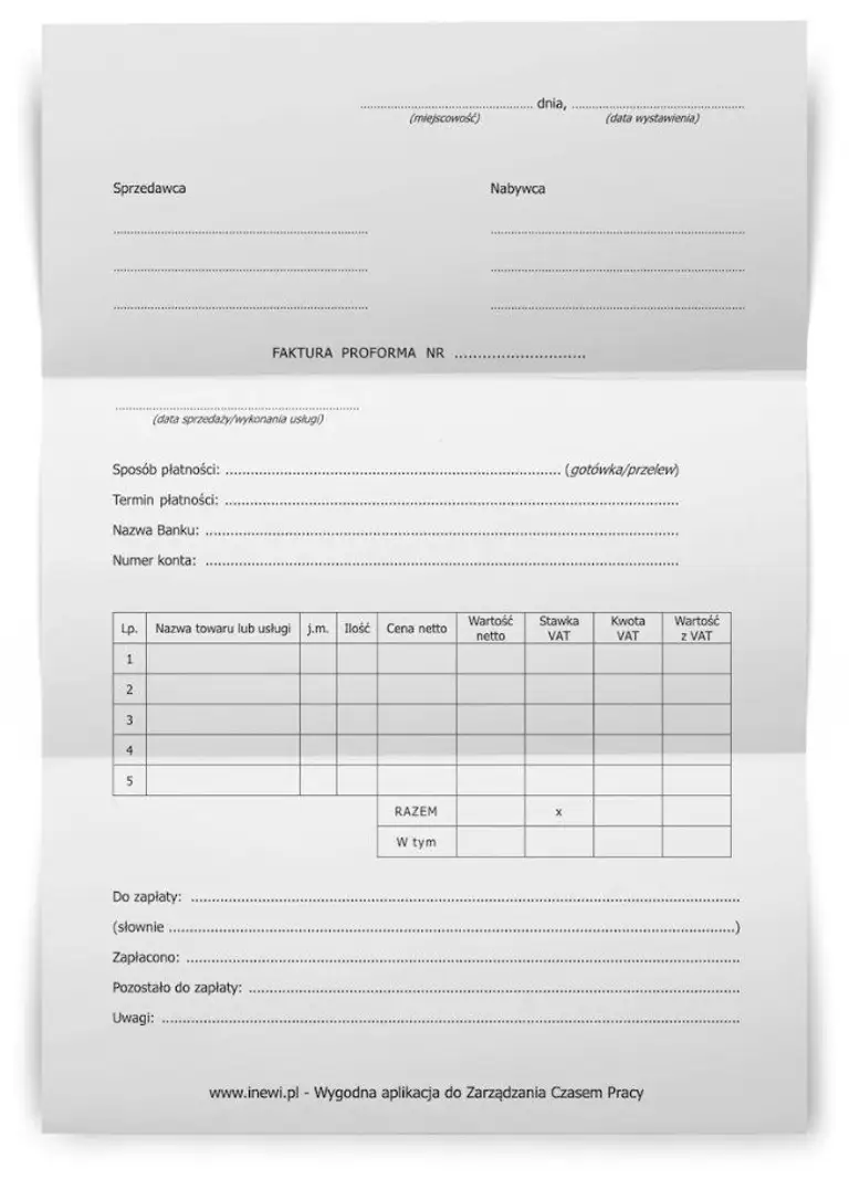 faktura pro forma