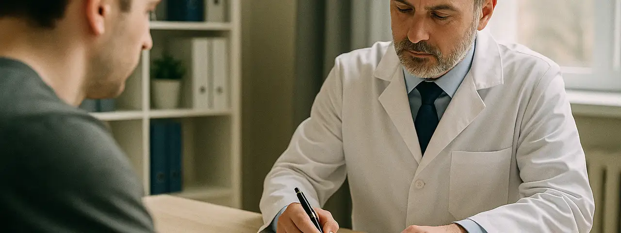 Lekarz wypisujący zwolnienie lekarskie