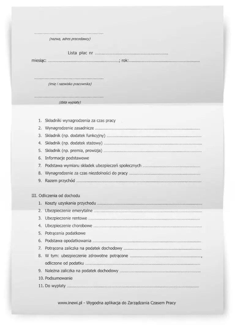 lista płac