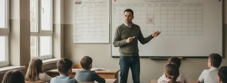 Nauczyciel pracujący w nadgodzinach