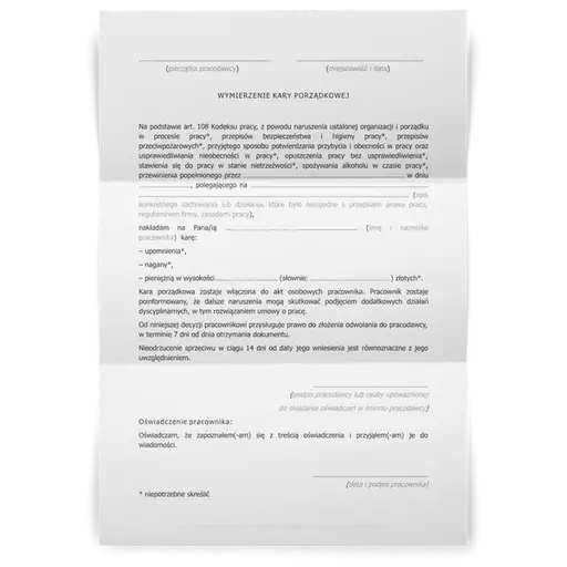 nagana dla pracownika