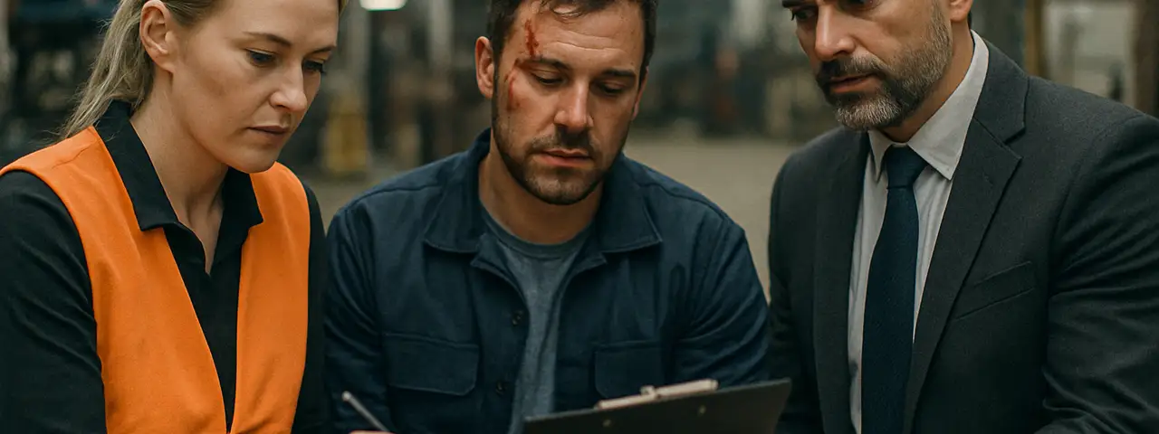 Podpisywanie protokołu powypadkowego