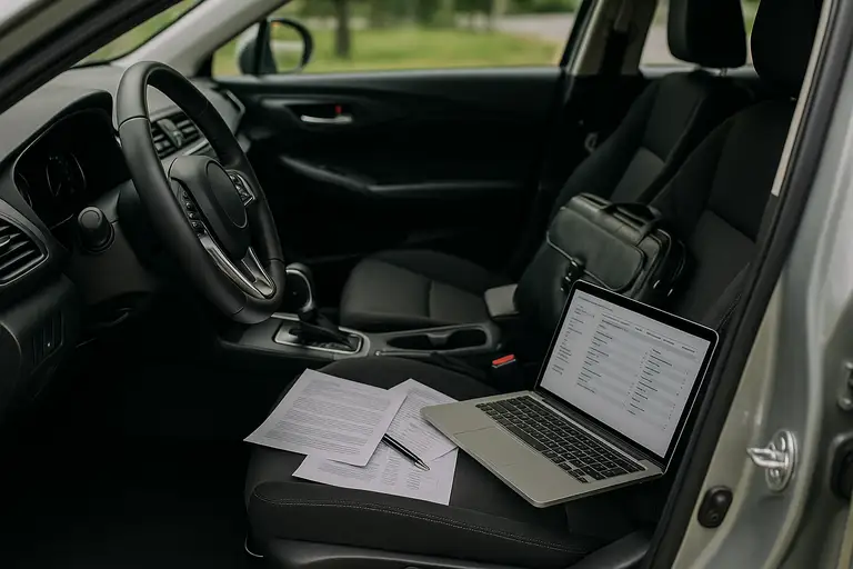 Praca zadaniowa w samochodzie