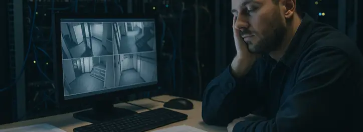 Pracownik podczas pełnienia dyżuru w zakładzie pracy