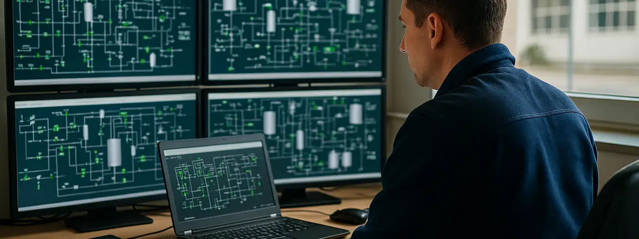 Pracownik podczas pracy w ruchu ciągłym