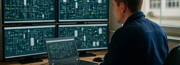 Pracownik podczas pracy w ruchu ciągłym