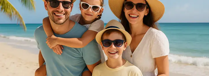 rodzina na urlopie wypoczynkowym