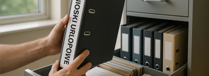 Segregator z wnioskami urlopowymi