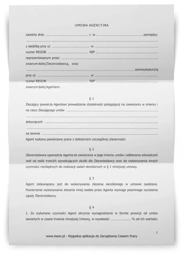 umowa agencyjna