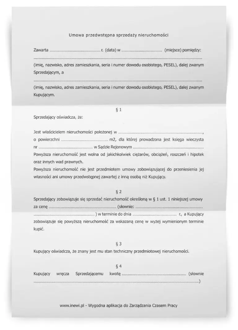 umowa przedwstępna