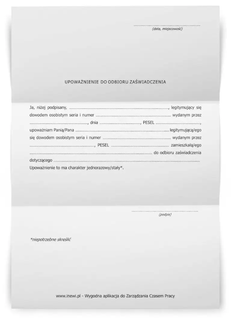 upoważnienie