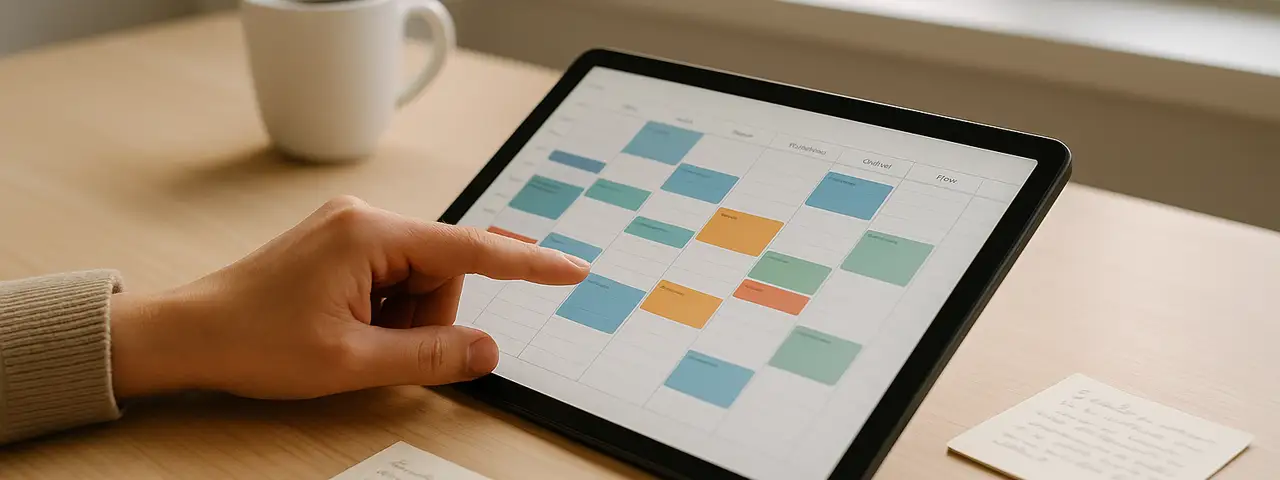 Zadaniowy system czasu pracy na tablecie